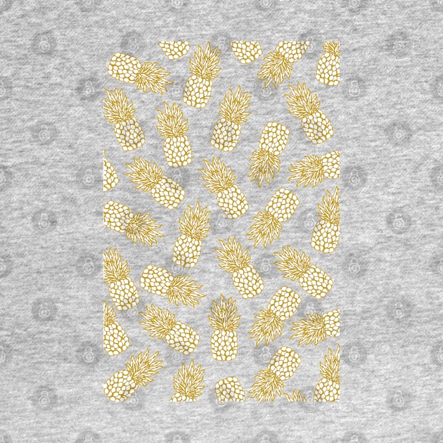 Tropical Pineapple Gold Pattern by Unique Treats Designs